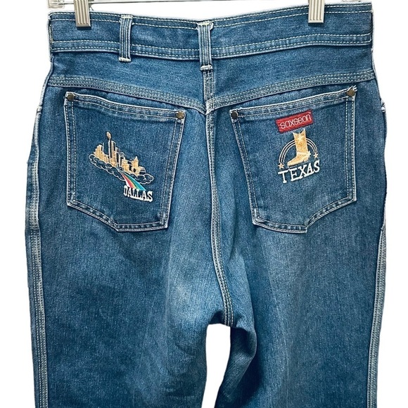 Saxeon Denim - VINTAGE Saxseon Denim Patch High Rise Jeans Dallas Texas Women’s